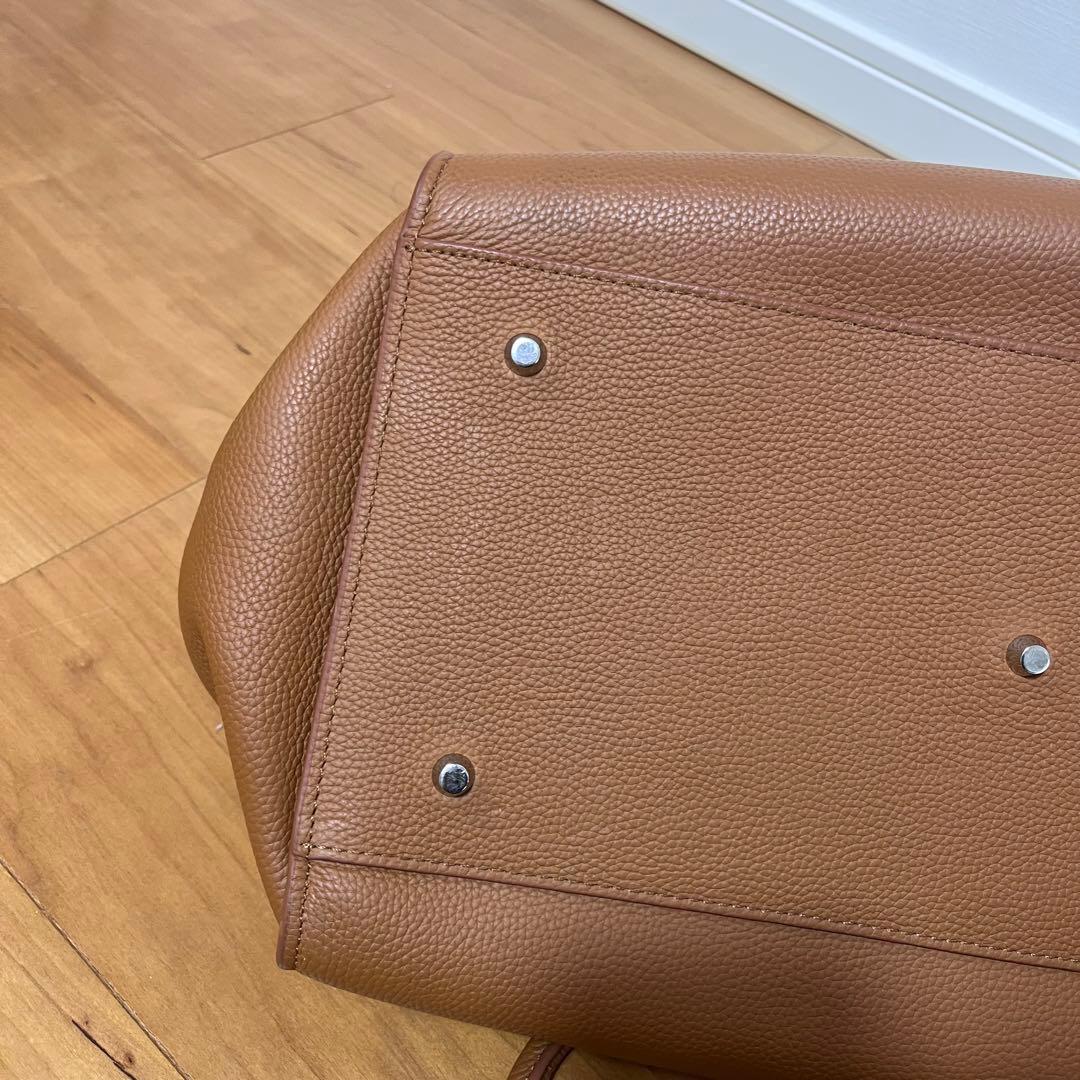 極美品ジストリーキャメル レザー トートバッグ 大容量