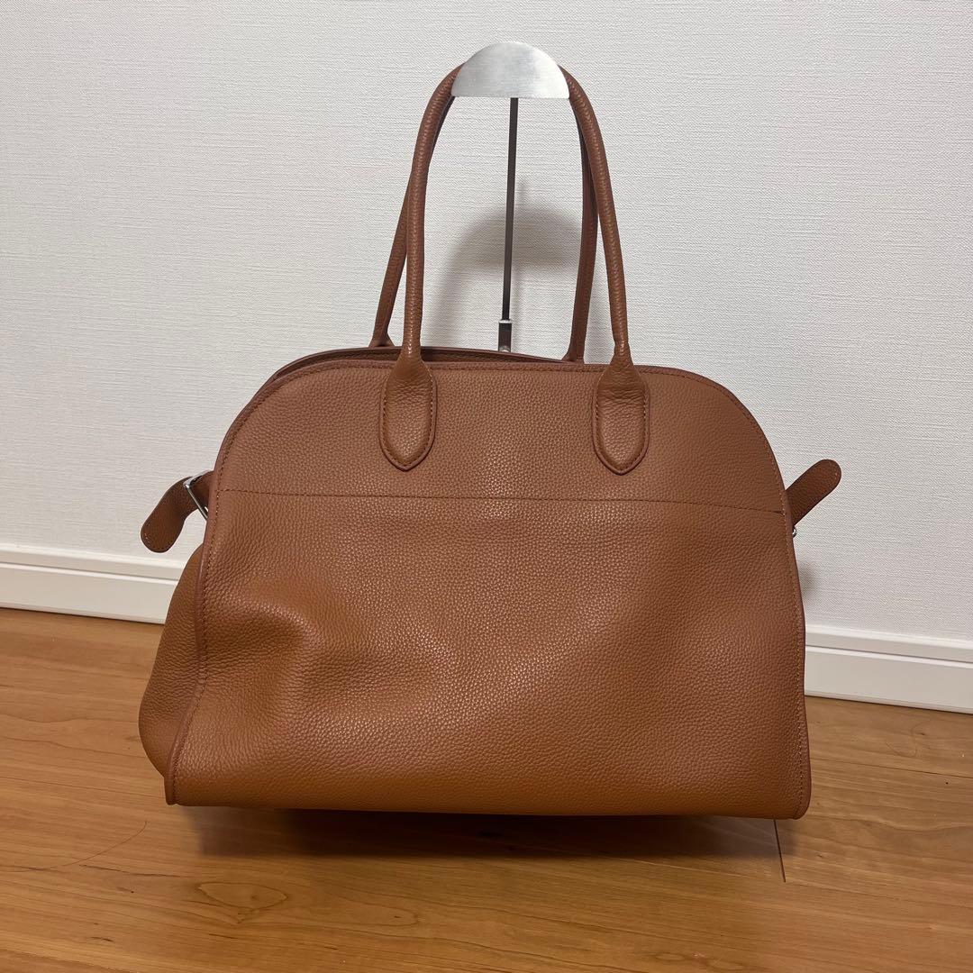 極美品ジストリーキャメル レザー トートバッグ 大容量