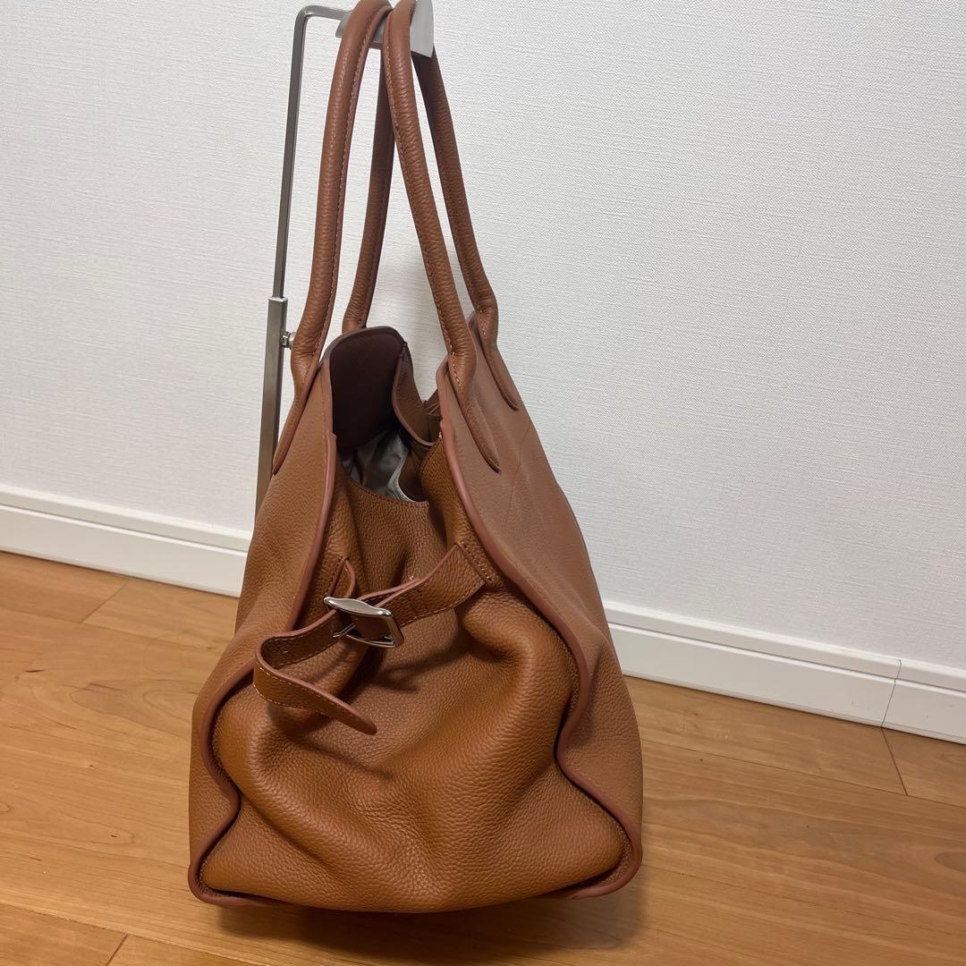 極美品ジストリーキャメル レザー トートバッグ 大容量