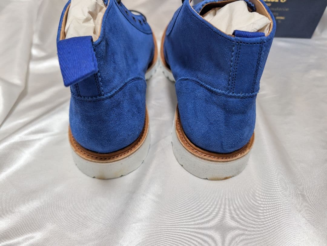 ヒ*デ様 新品未使用　tricker's　スエード　ブーツ　ブルー　ビブラムソー