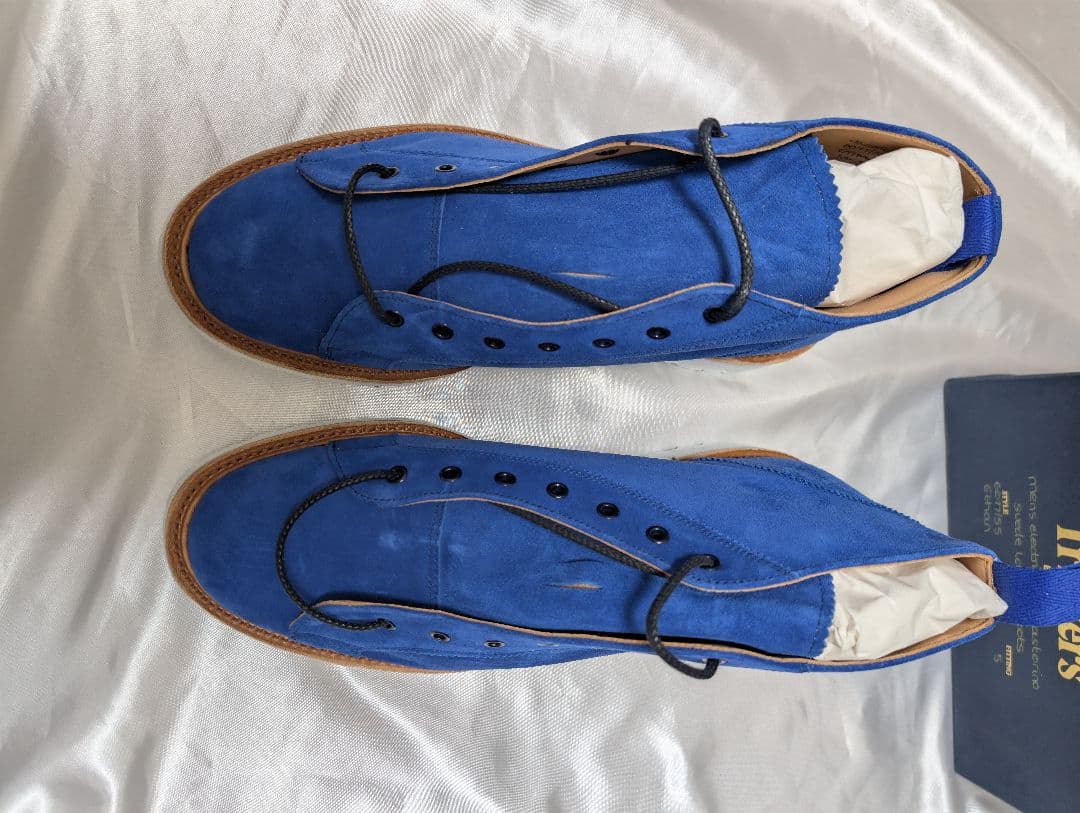 ヒ*デ様 新品未使用　tricker's　スエード　ブーツ　ブルー　ビブラムソー