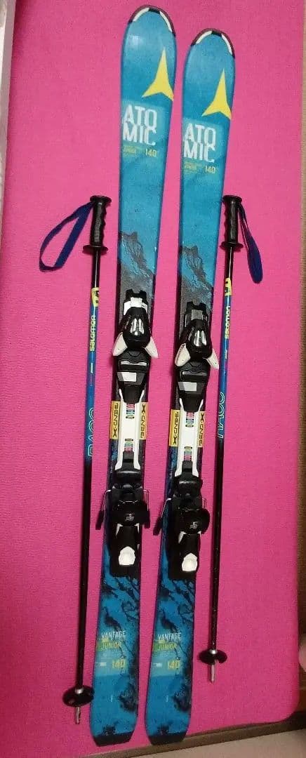 ATOMIC 140cm★ブーツ23cm★ストック95cm ジュニアスキーセット