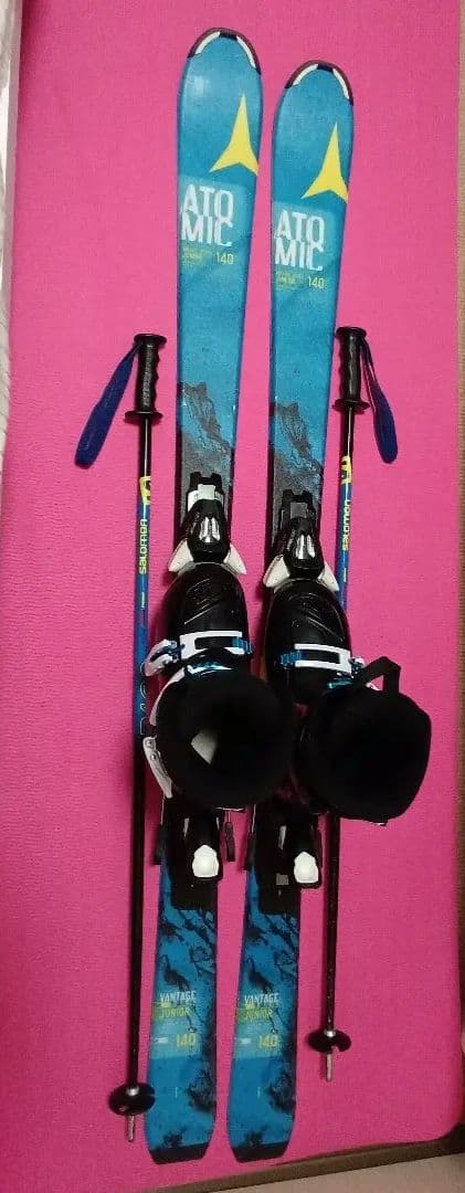 ATOMIC 140cm★ブーツ23cm★ストック95cm ジュニアスキーセット