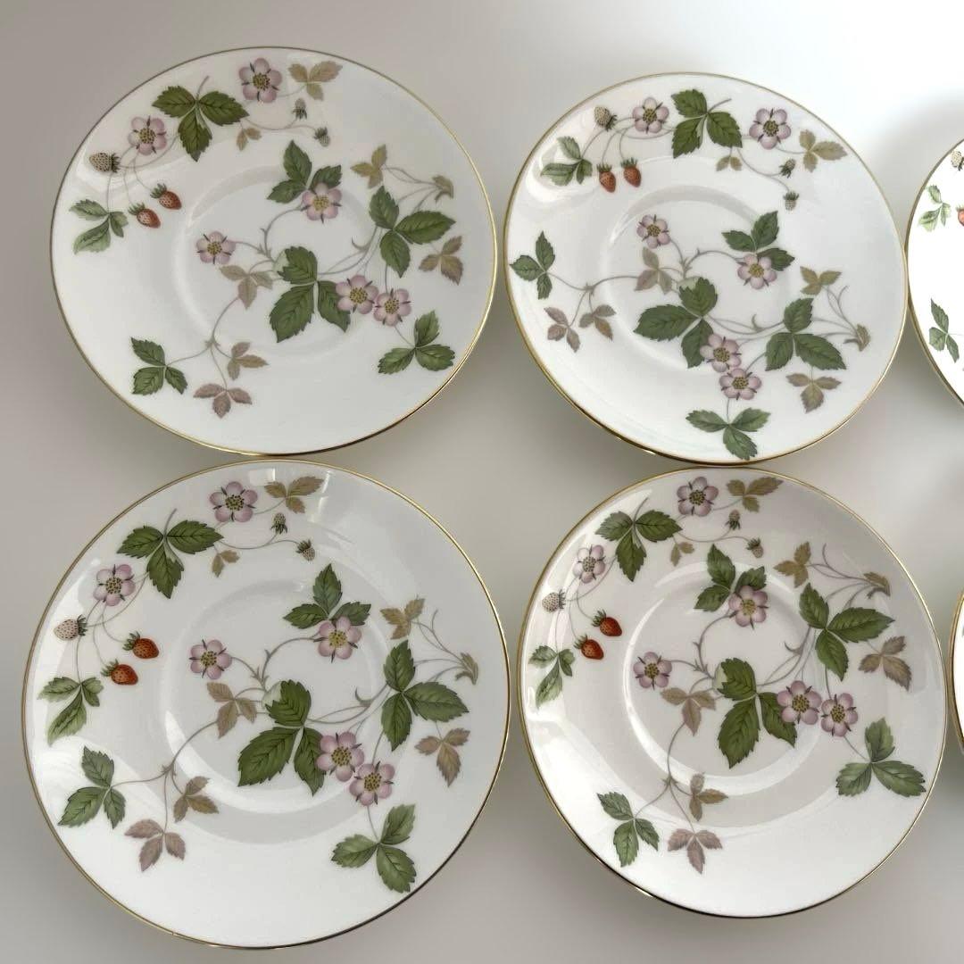 【FT】ウェッジウッド ワイルドストロベリー　ティーカップ&ソーサー 6客セット