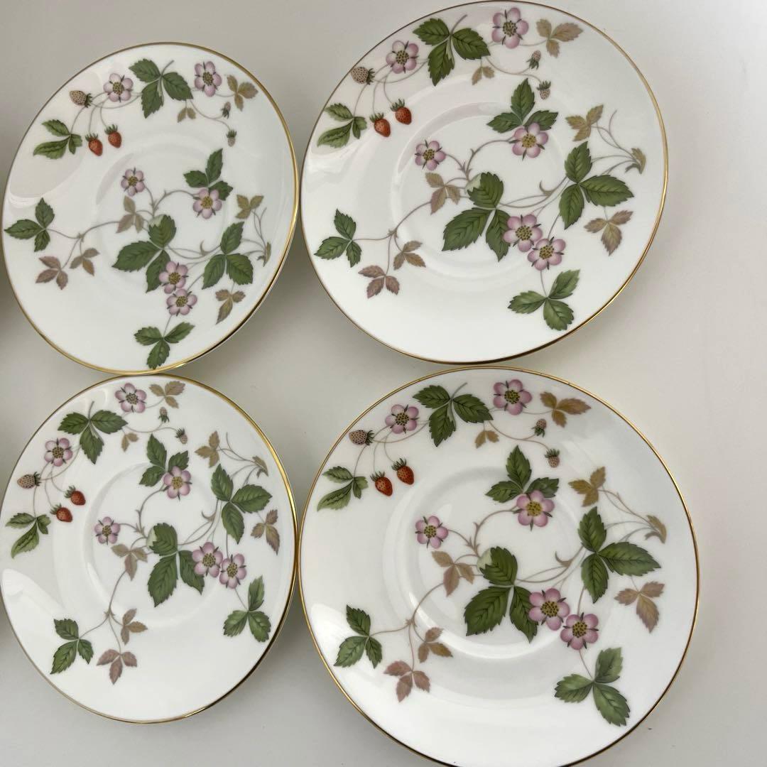 【FT】ウェッジウッド ワイルドストロベリー　ティーカップ&ソーサー 6客セット