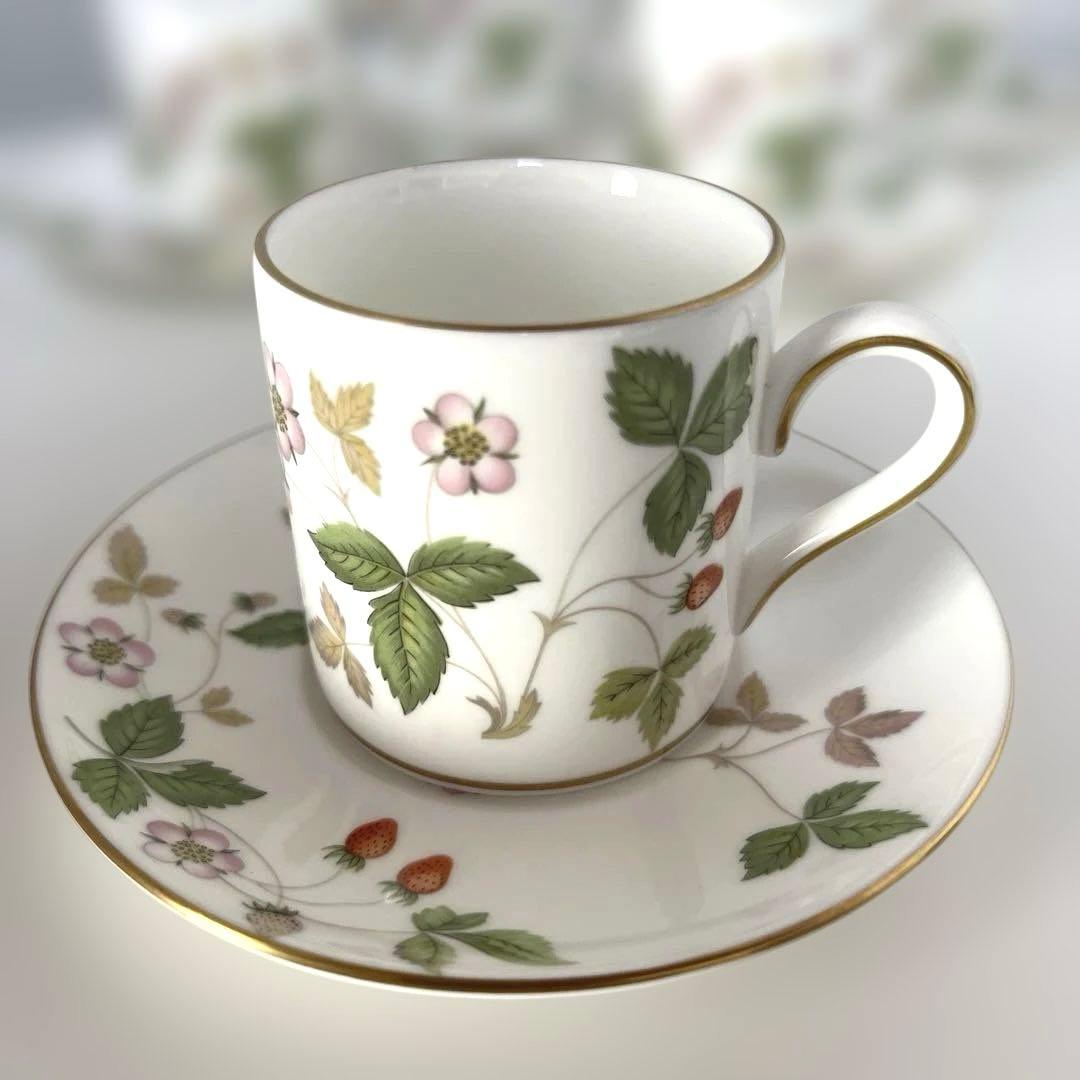 【FT】ウェッジウッド ワイルドストロベリー　ティーカップ&ソーサー 6客セット