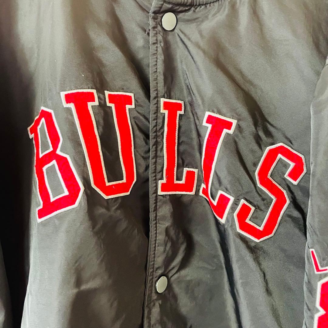 【超希少】NBAシカゴブルズ　スタジャン　ビックサイズXL ラビーン8 古着黒