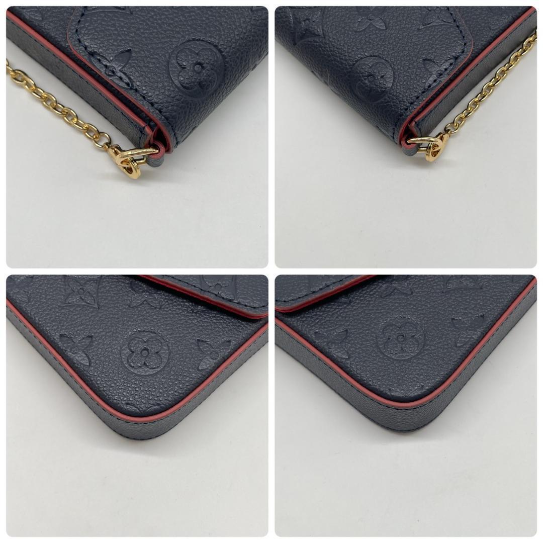 新品同様✨ ルイヴィトン チェーンウォレット フェリシー アンプラント マリーヌ