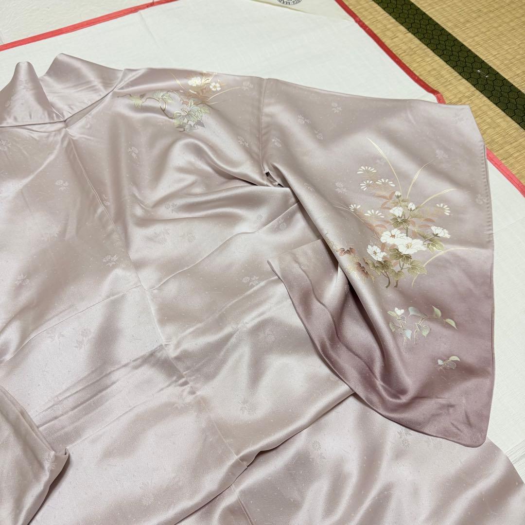 正絹 訪問着 着物 単衣 手描き 京友禅