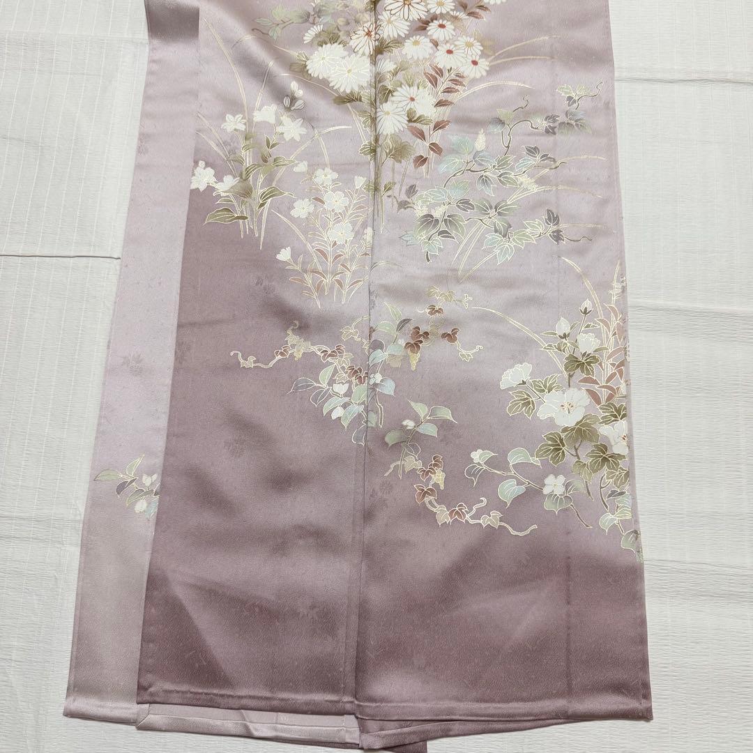 正絹 訪問着 着物 単衣 手描き 京友禅