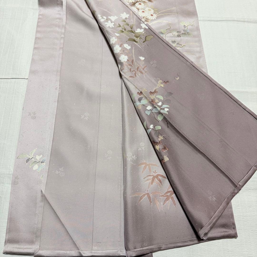 正絹 訪問着 着物 単衣 手描き 京友禅