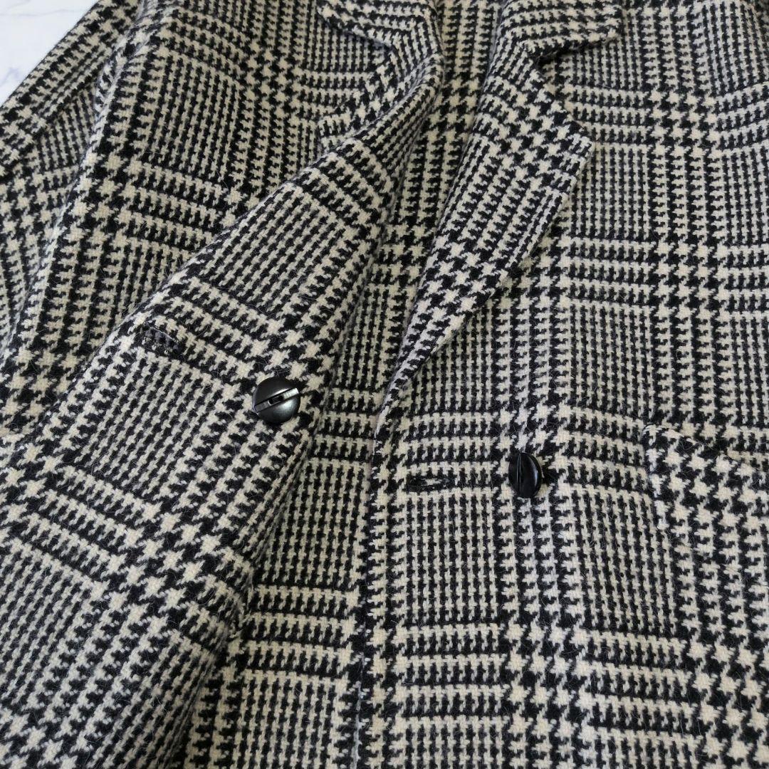 HERNO ヘルノ チェスターコート ツイード ダブル チェック柄 F
