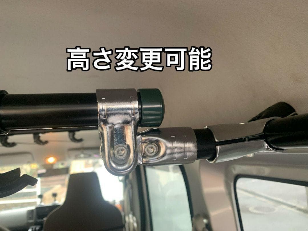 イレクターパイプ サイド6か所固定　安心のアルミ製　エブリイ　ロッドホルダー