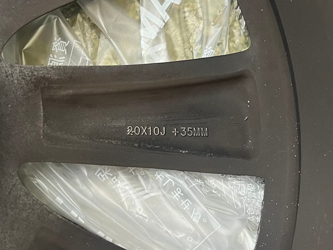 テスラ モデルx 20インチ タイヤホイールセット マットブラック塗装