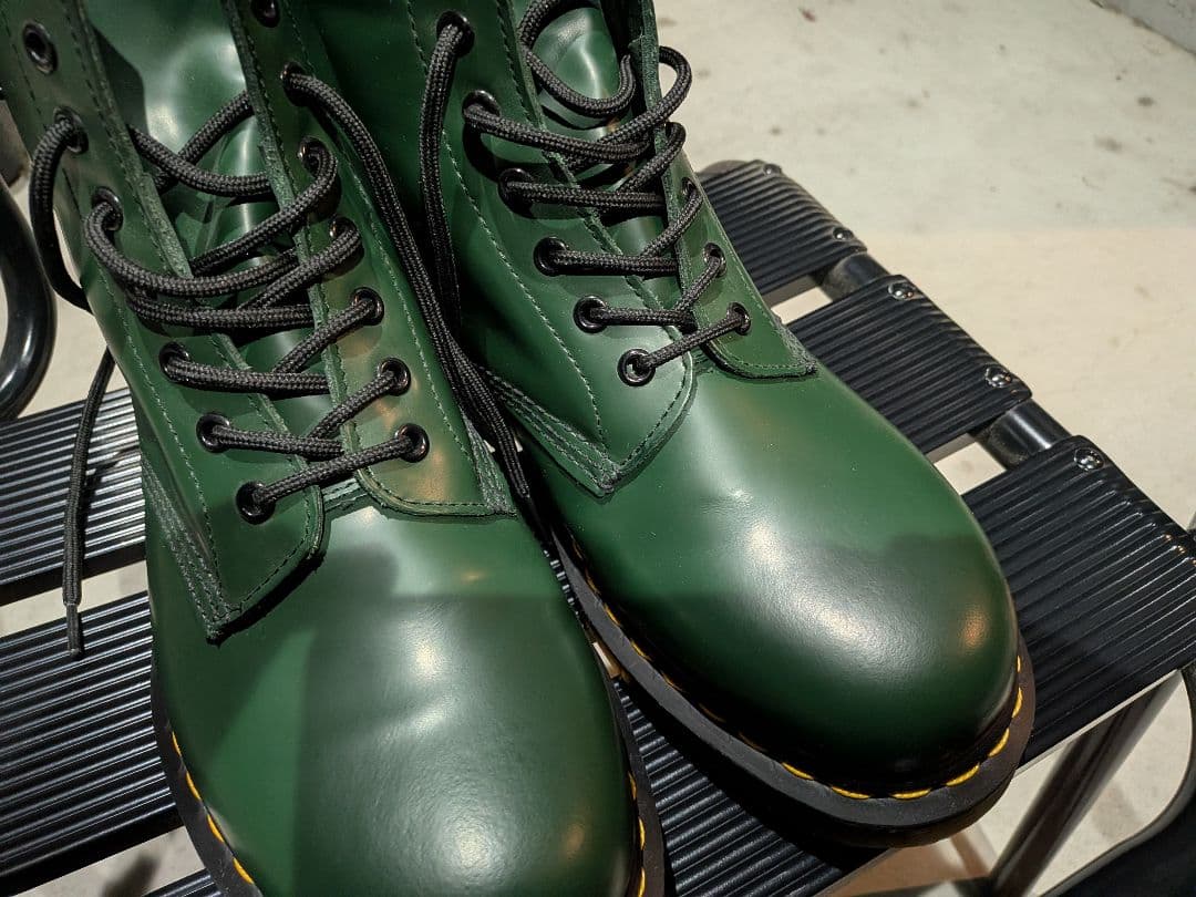 ドクターマーチン　8ホール　ブーツ　グリーン　希少