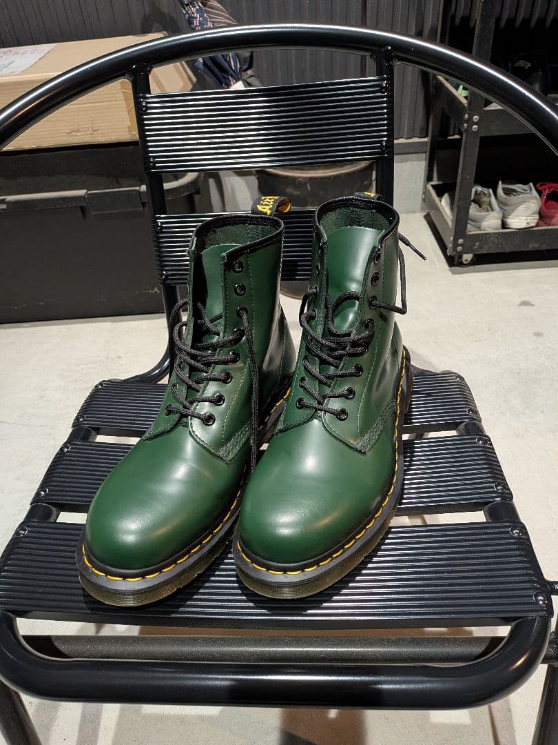 ドクターマーチン　8ホール　ブーツ　グリーン　希少