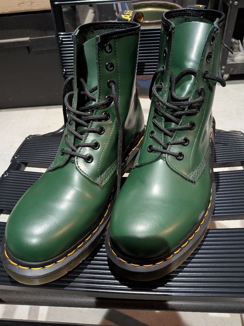 ドクターマーチン　8ホール　ブーツ　グリーン　希少