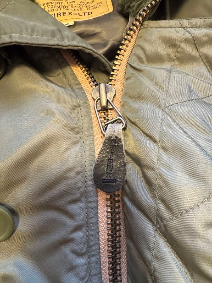 AVIREX 　N3B ミリタリージャケット M オリーブグリーン