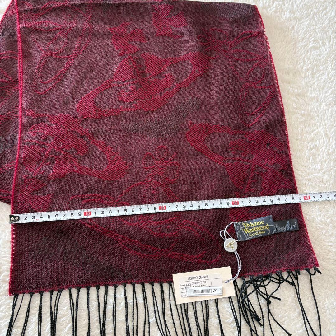 ヴィヴィアン・ウエストウッド オーブ総柄マフラー ストール タグ付き未使用品