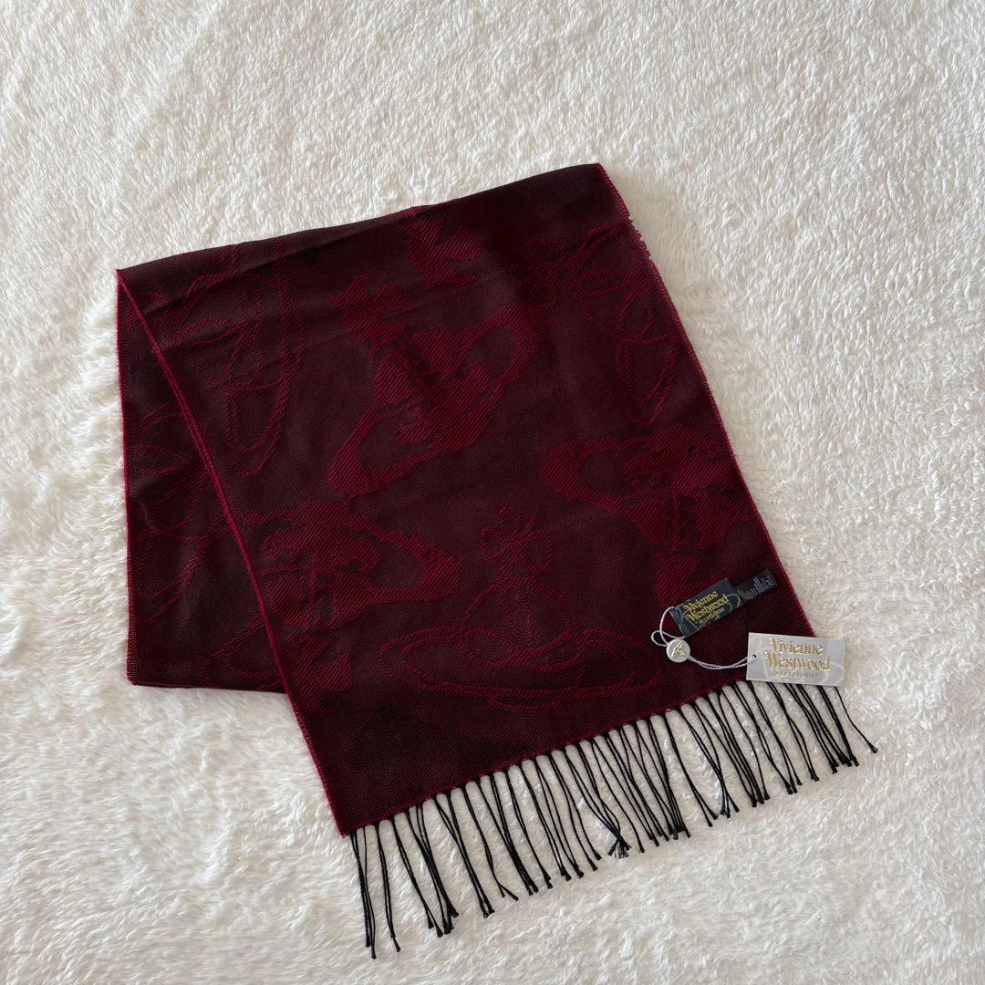 ヴィヴィアン・ウエストウッド オーブ総柄マフラー ストール タグ付き未使用品