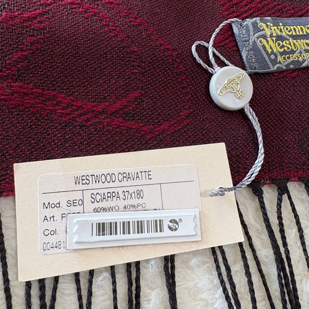 ヴィヴィアン・ウエストウッド オーブ総柄マフラー ストール タグ付き未使用品