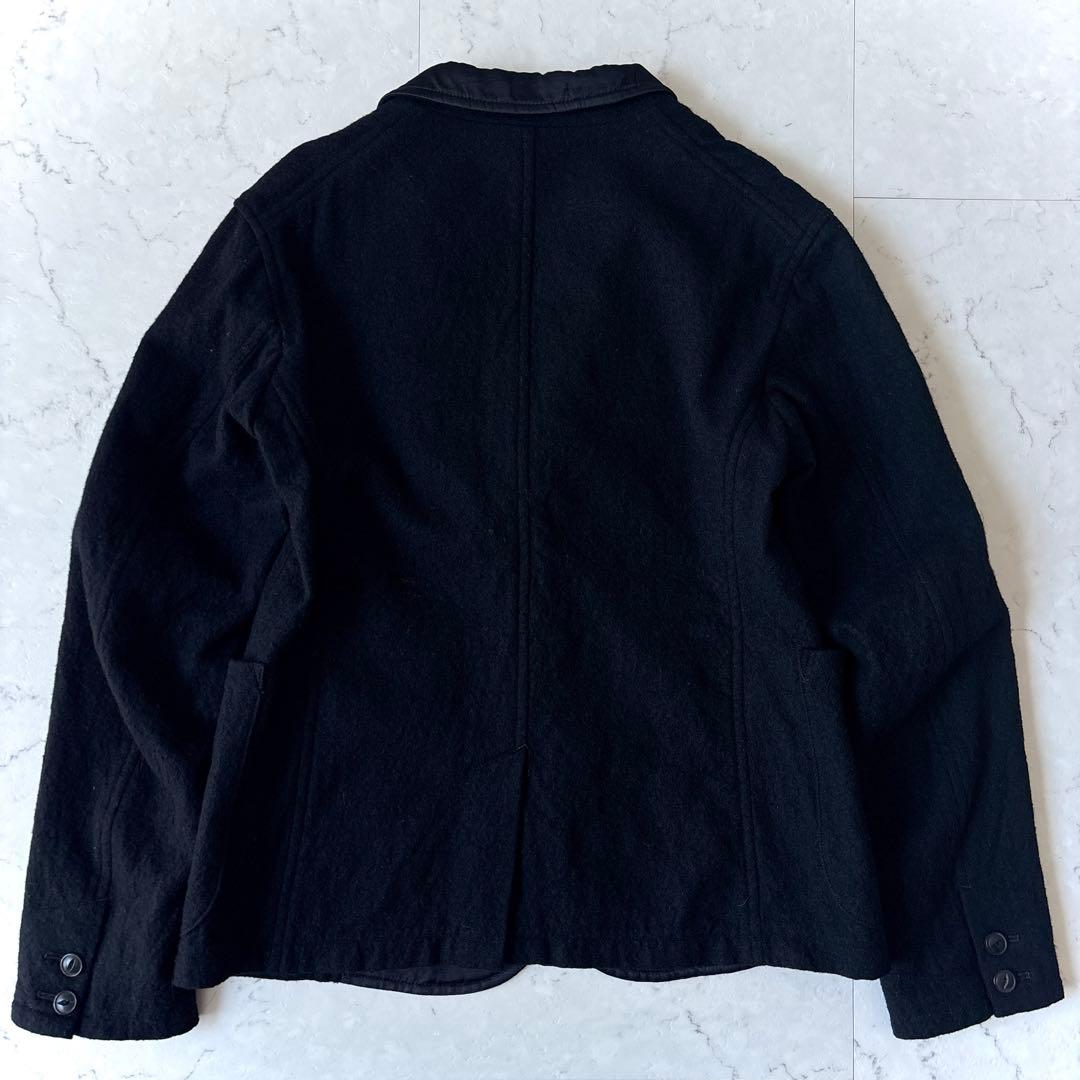 美品 アーツアンドサイエンス 日本製 縮絨ウールシルク テーラード ジャケット黒