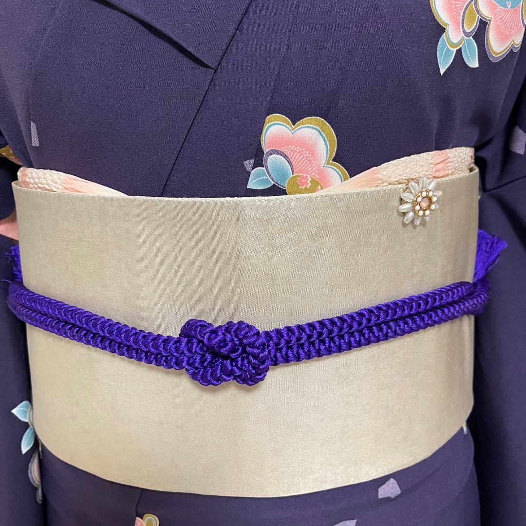 k225 飛び柄小紋 洗える着物 小紋 フルセット 身丈161裄丈68ゆったり