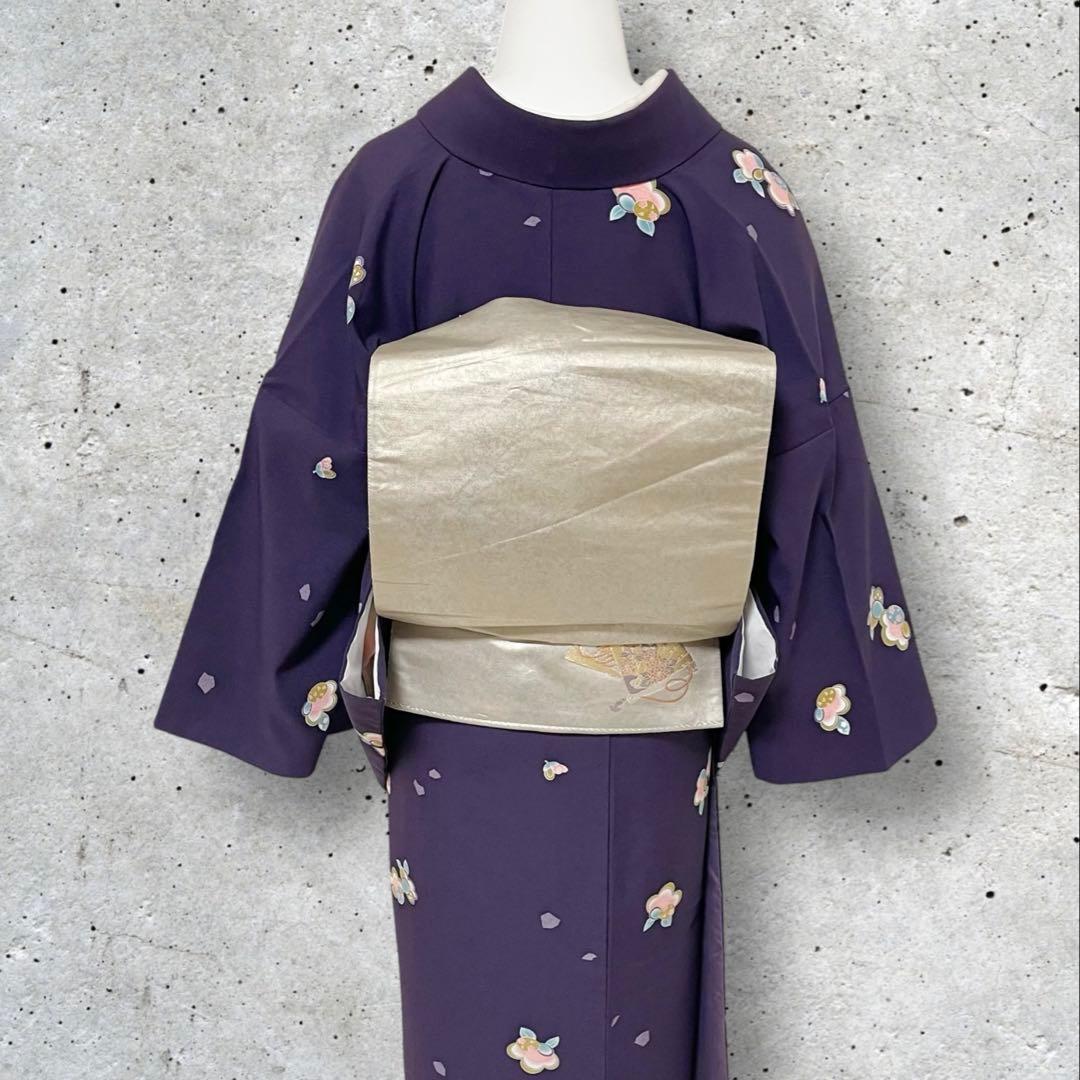 k225 飛び柄小紋 洗える着物 小紋 フルセット 身丈161裄丈68ゆったり