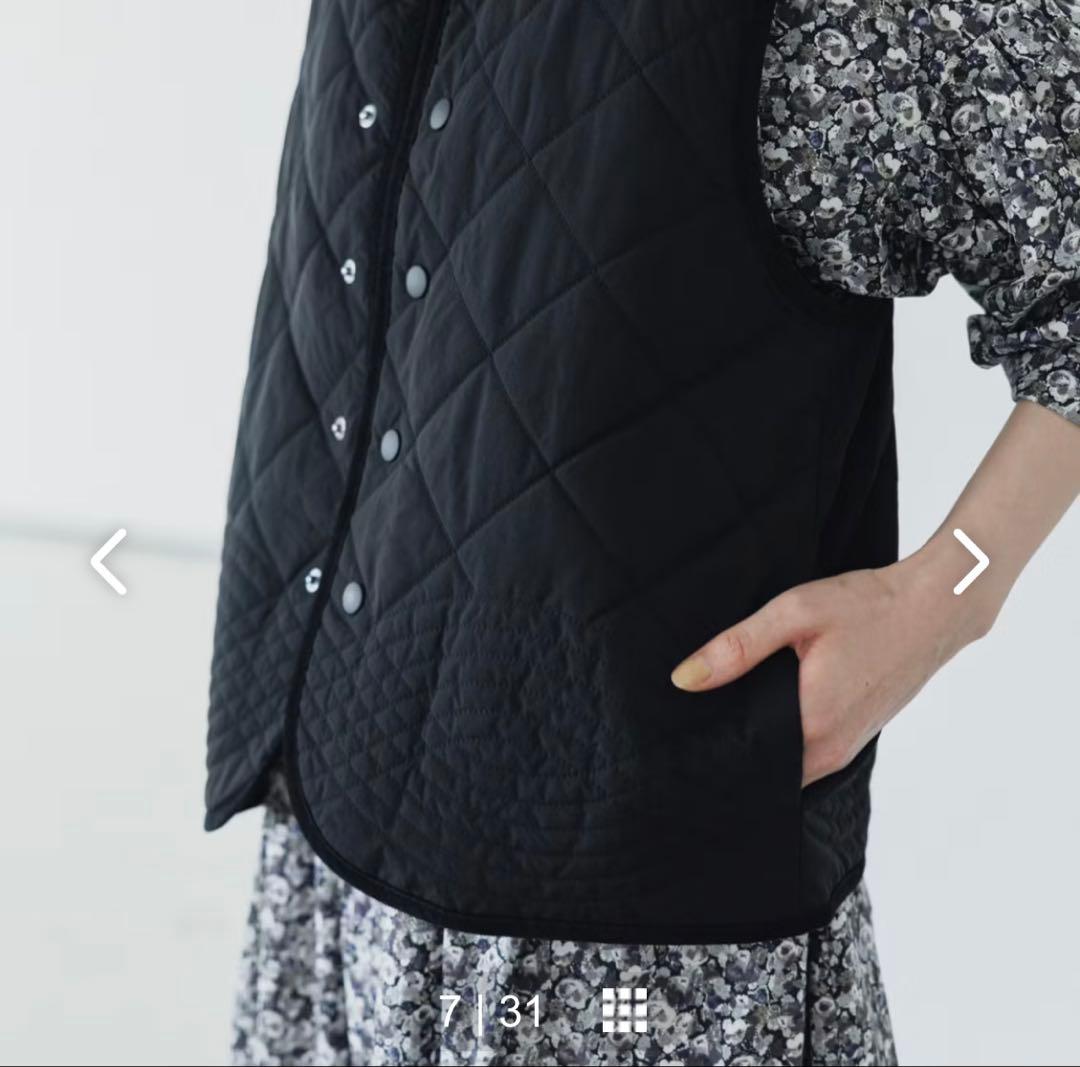 毎日着回したいキルティングベスト　よしいちひろさんコラボ　ブラック　完売品