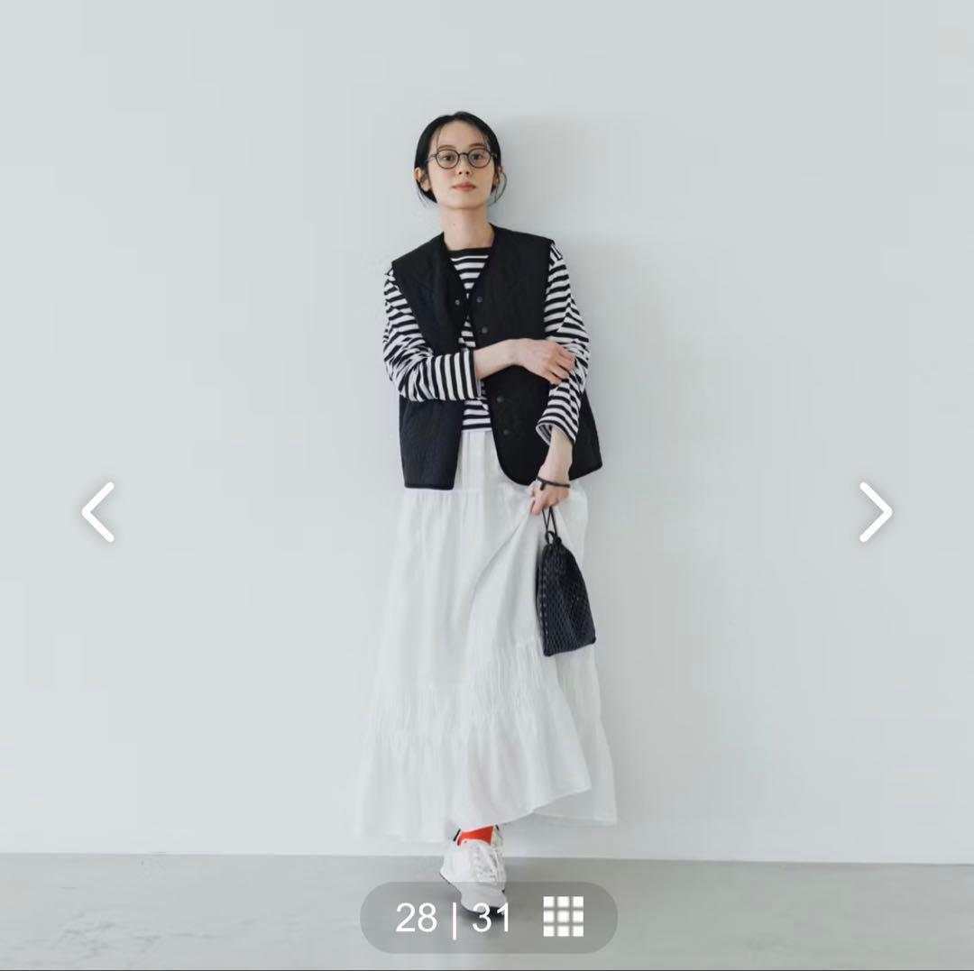 毎日着回したいキルティングベスト　よしいちひろさんコラボ　ブラック　完売品