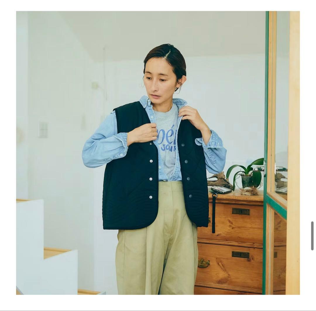 毎日着回したいキルティングベスト　よしいちひろさんコラボ　ブラック　完売品