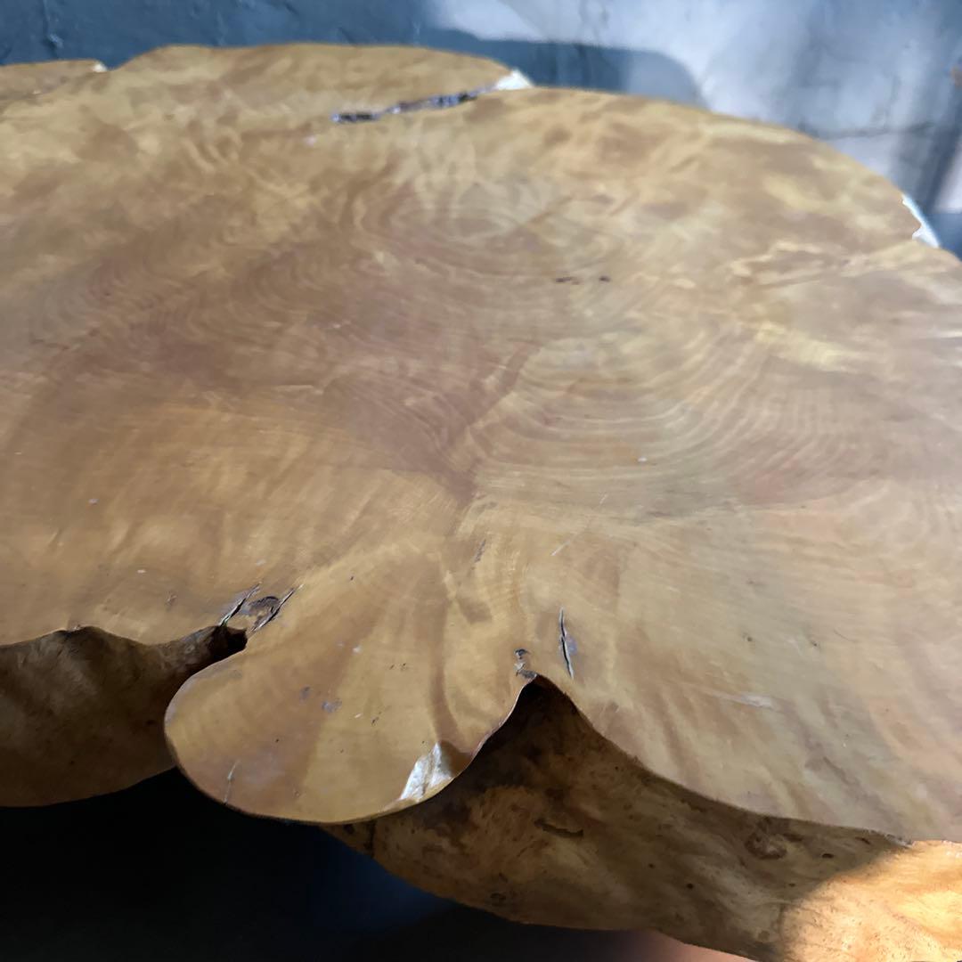 えーい！最後のお値下げ‼️一枚板ちゃぶ台　テーブル　花台に！とても素敵です！