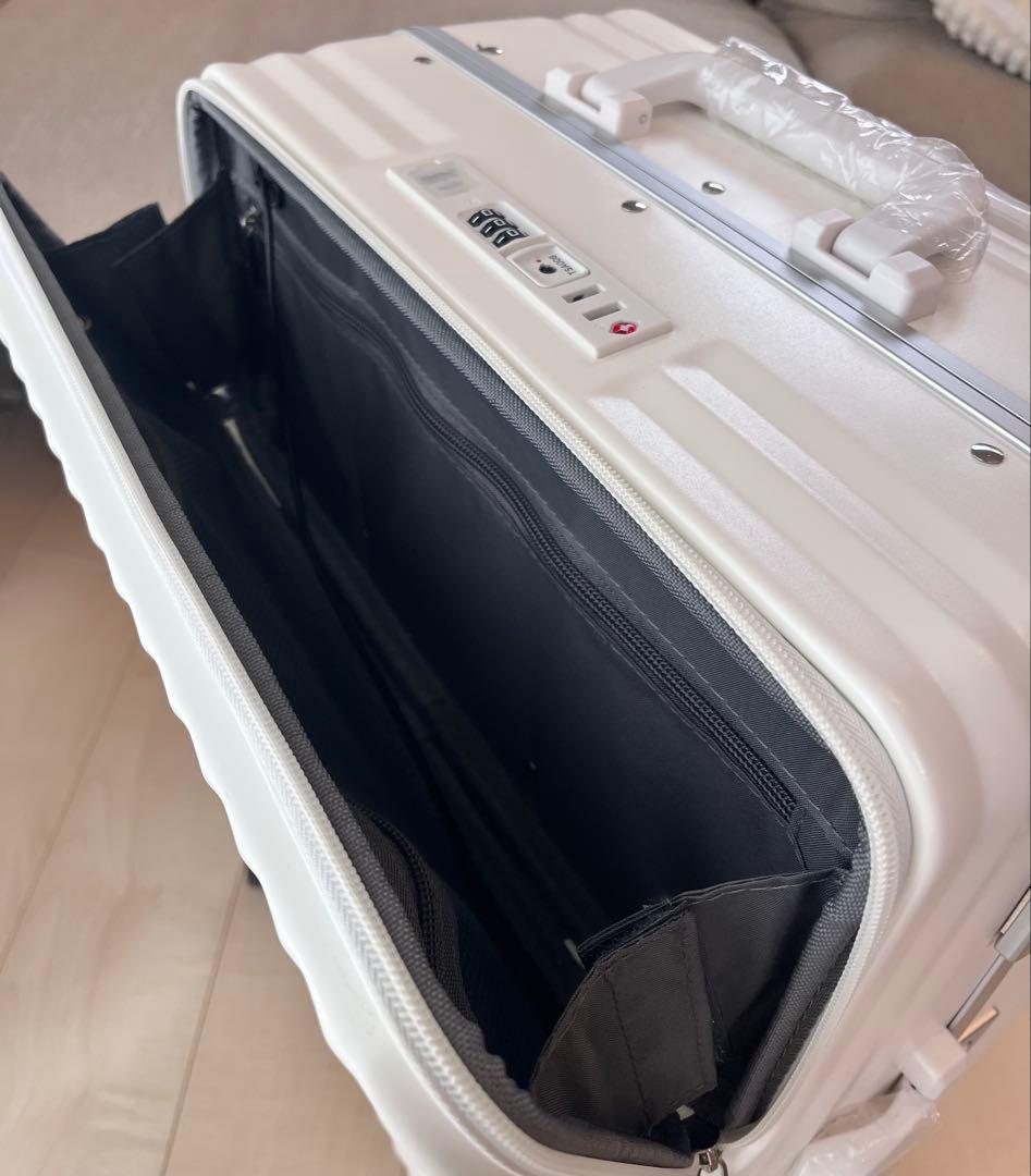 スーツケース 多機能 フロントオープン キャリーケース ストッパー付 大容量 Ｍ