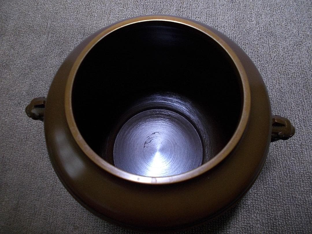 高岡銅器 唐銅風炉師 福島宗秀 唐銅 利休好 鬼面付 台子皆具 共箱 送料込み