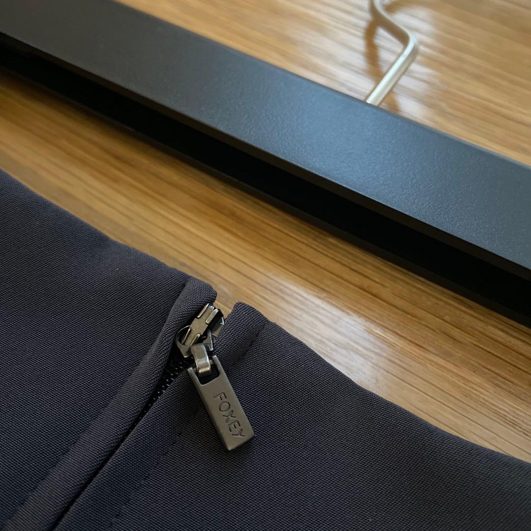 ♡美品♡ FOXEY 希少 42 イリプスフレアー スカート グレー