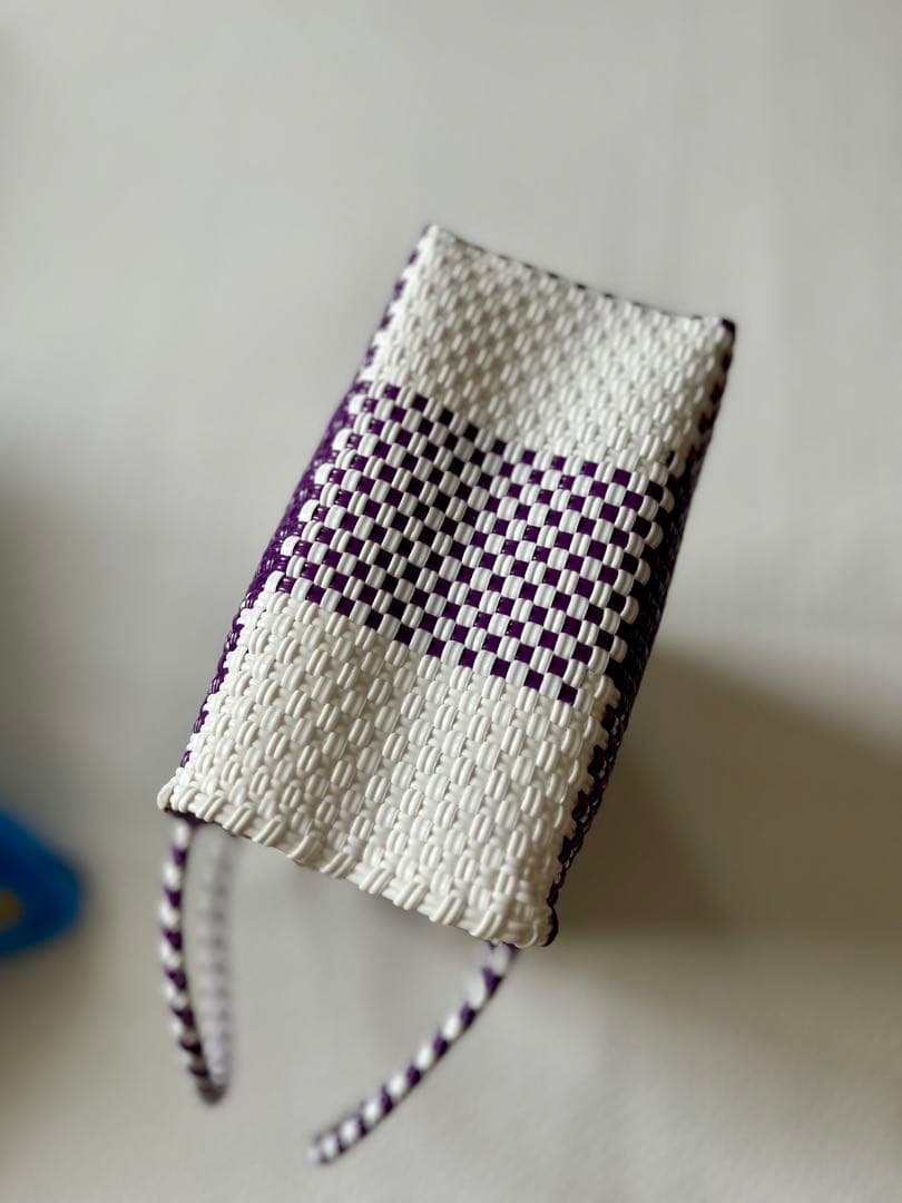 レトラ★メルカドバッグ★Letra×hal 限定コラボ パープルチェック XS