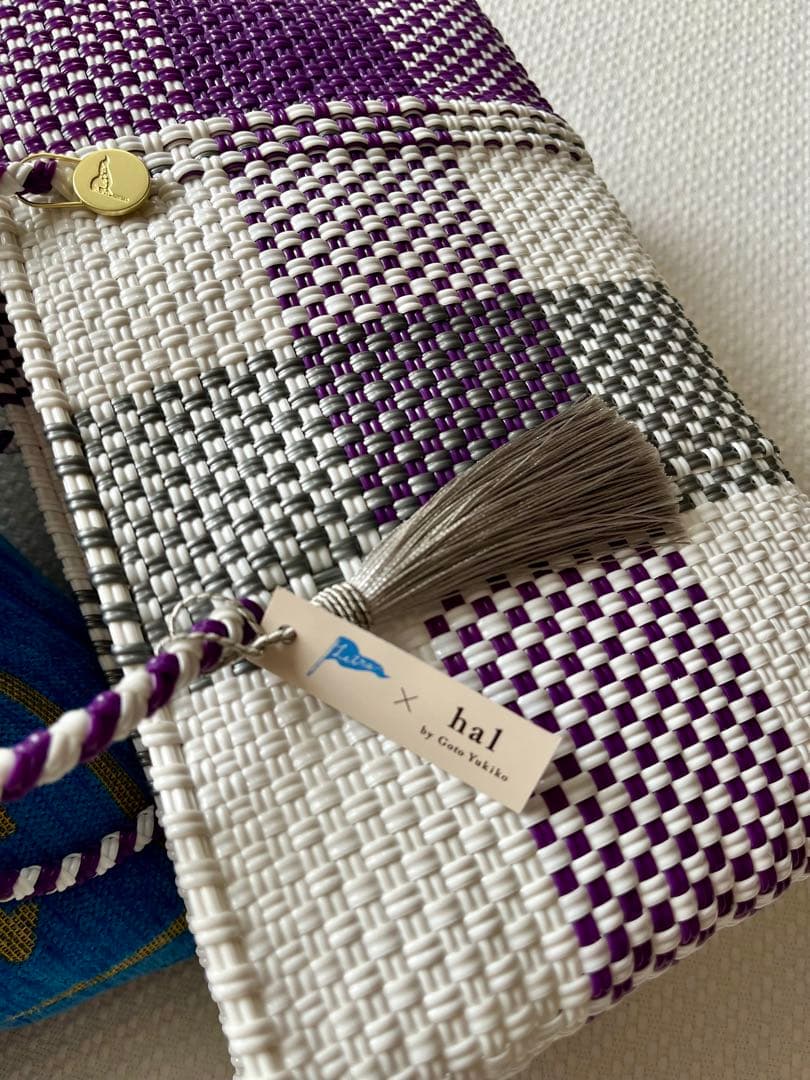 レトラ★メルカドバッグ★Letra×hal 限定コラボ パープルチェック XS