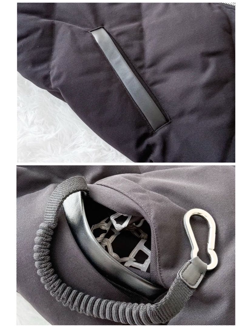 未使用品 HERMES ダウンベスト ジレ シェーヌダンクル裏地 ブラック 34