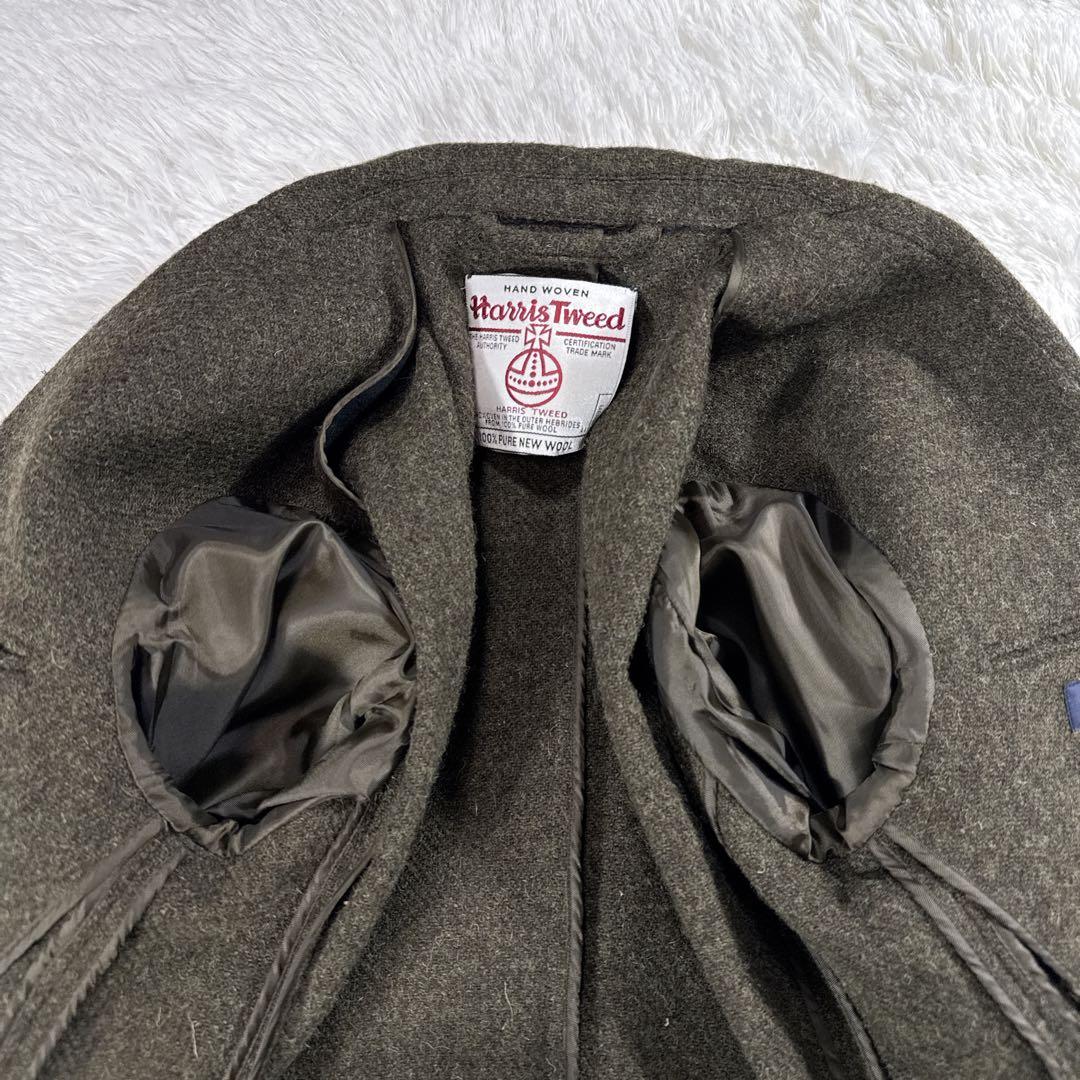 ハリスツイード アーバンリサーチ ツイードテーラードジャケット カーキ M