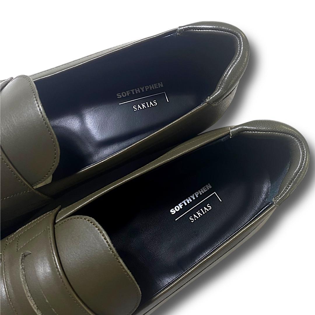 27cm 新品 SOFTHYPHEN SAKIAS レザー ローファー Uチップ