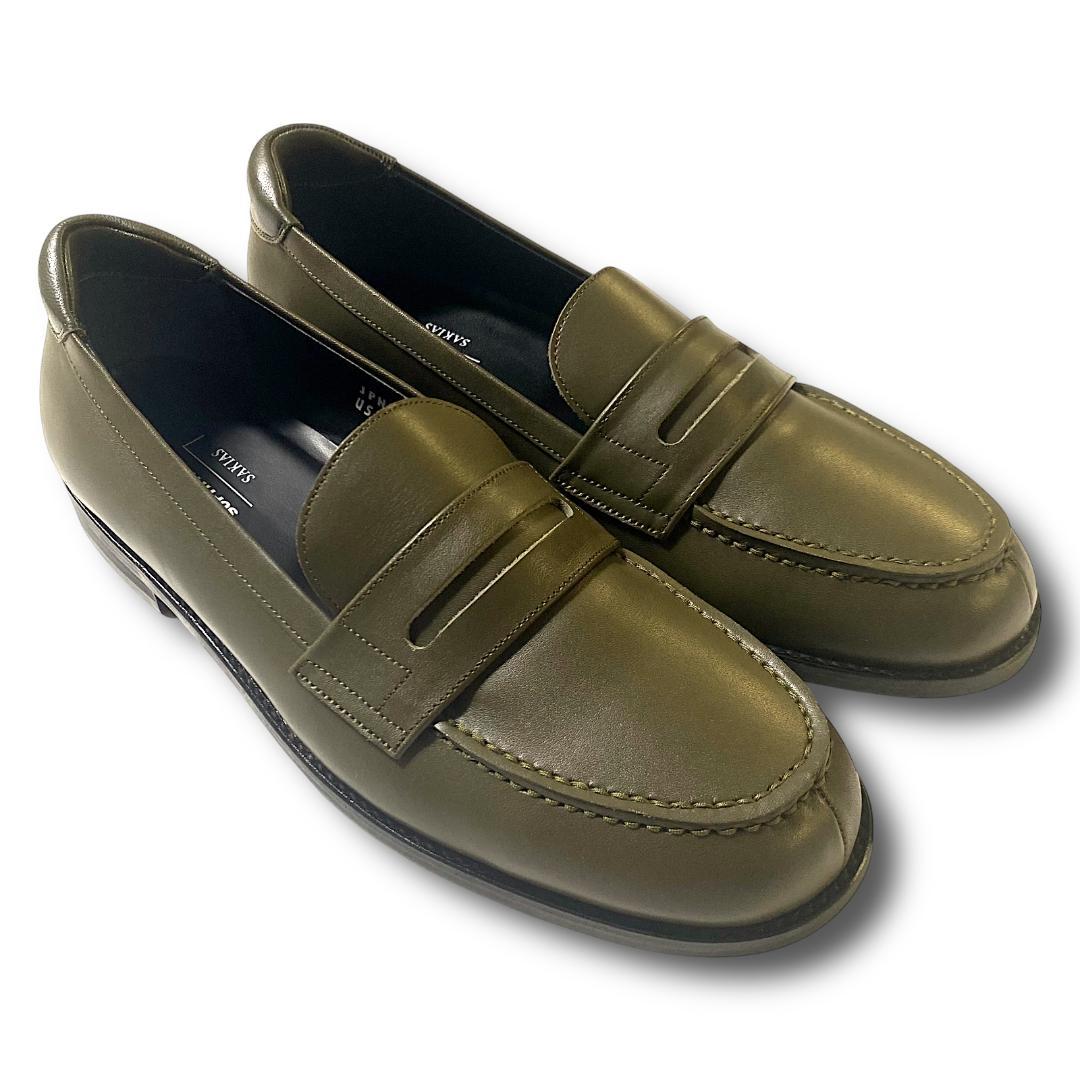 27cm 新品 SOFTHYPHEN SAKIAS レザー ローファー Uチップ