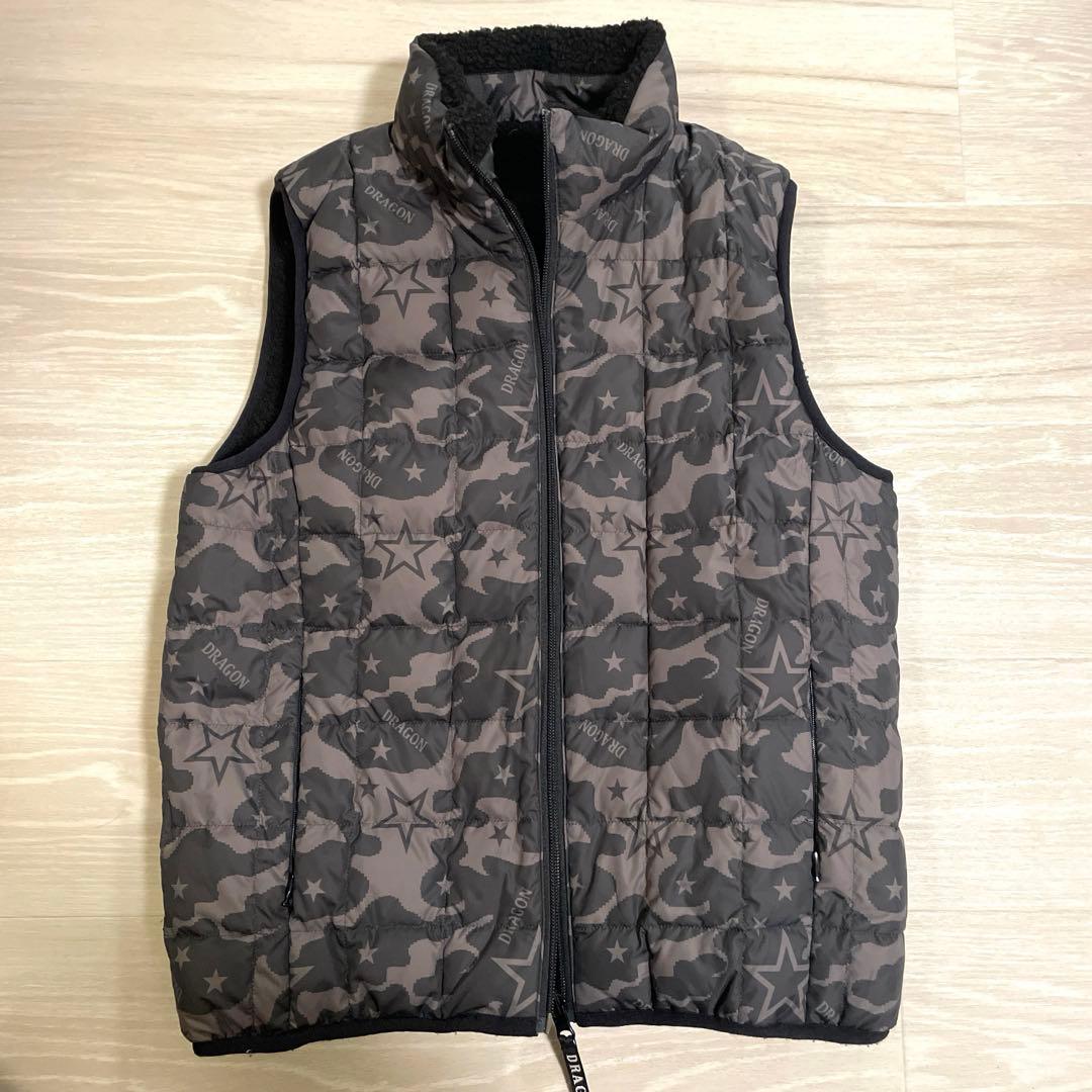 新品☆ゴルフウェアdance with Dragonレディースリバーシブルダウン