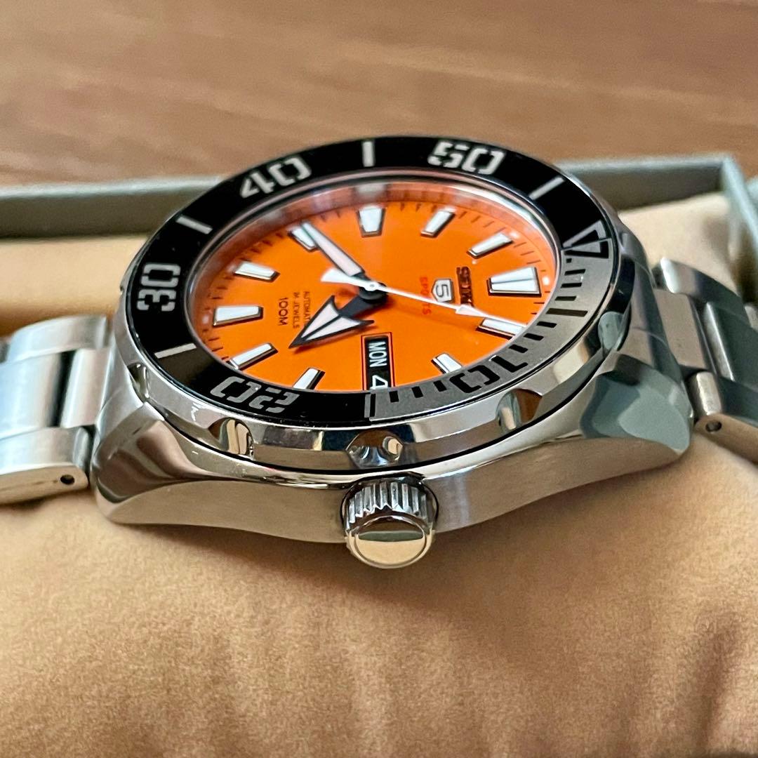 美品 セイコー5スポーツ SEIKO5SPORTS 自動巻き腕時計 SRPC55