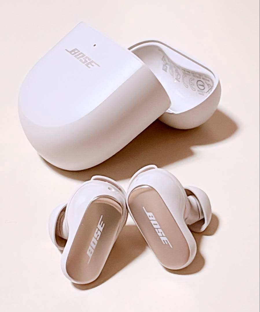 【美品】安定の重低音◎BoseQC ultra earbuds ホワイトスモーク