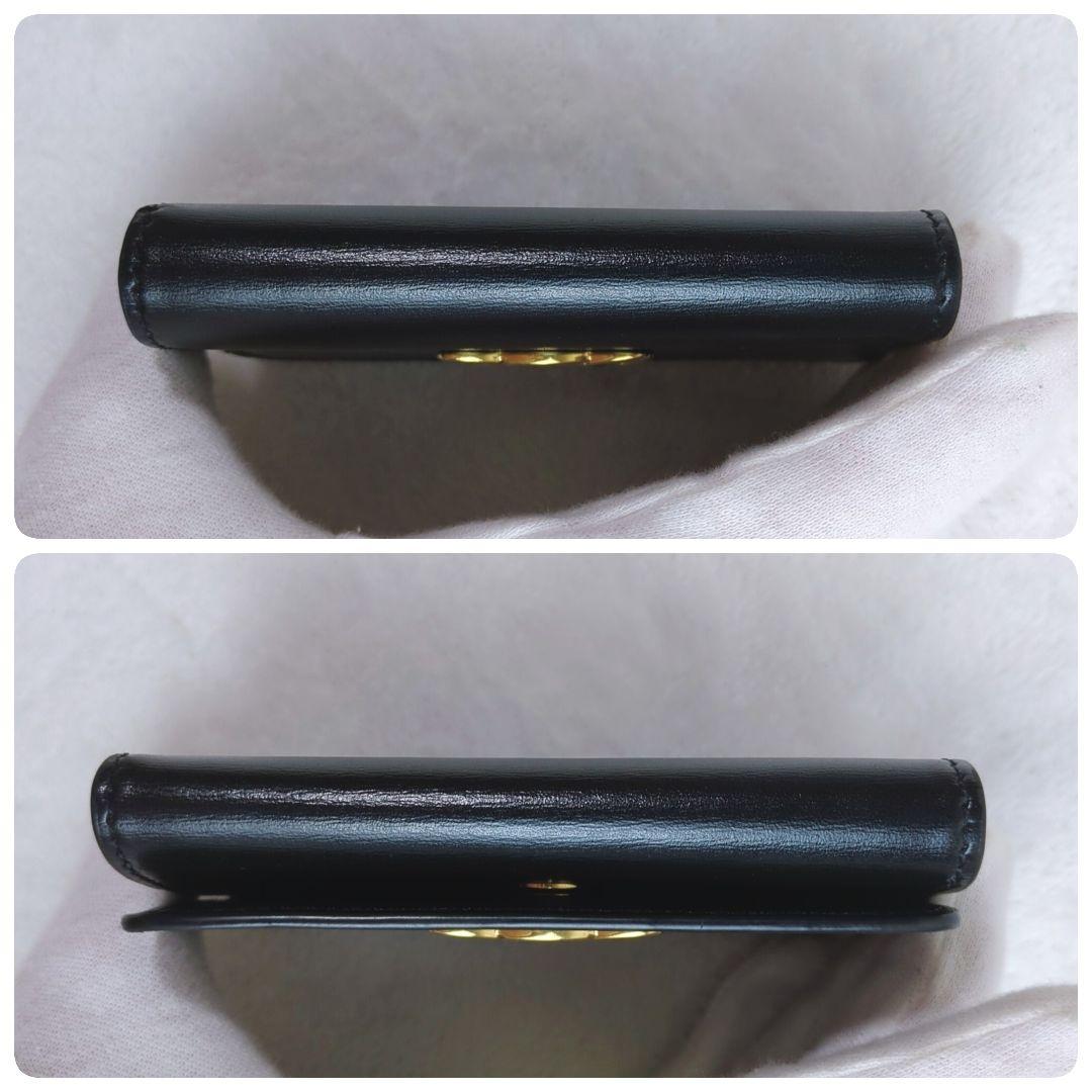 CELINE　トリオンフ シャイニー カーフ 6連 ゴールド キーケース