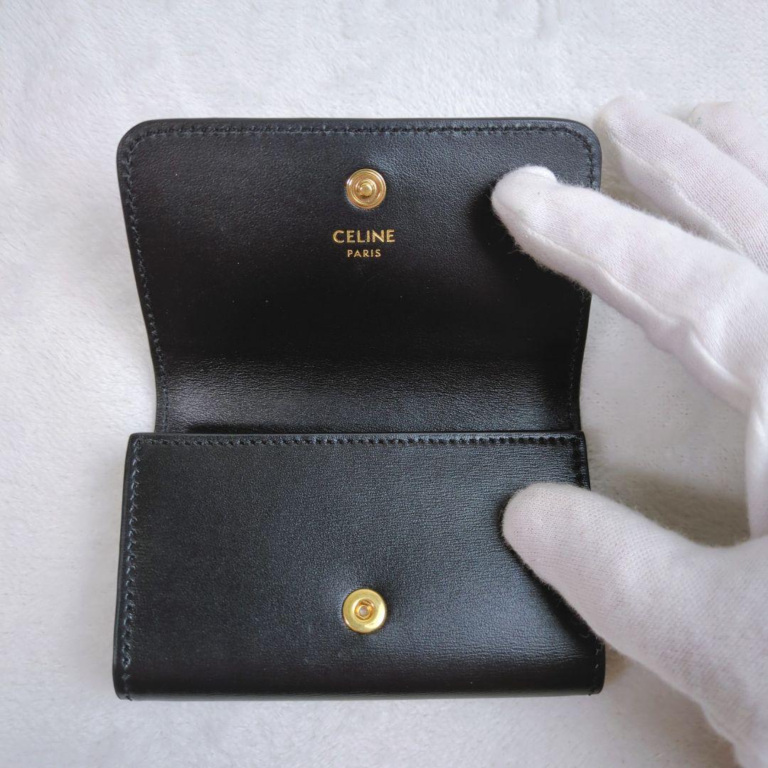 CELINE　トリオンフ シャイニー カーフ 6連 ゴールド キーケース