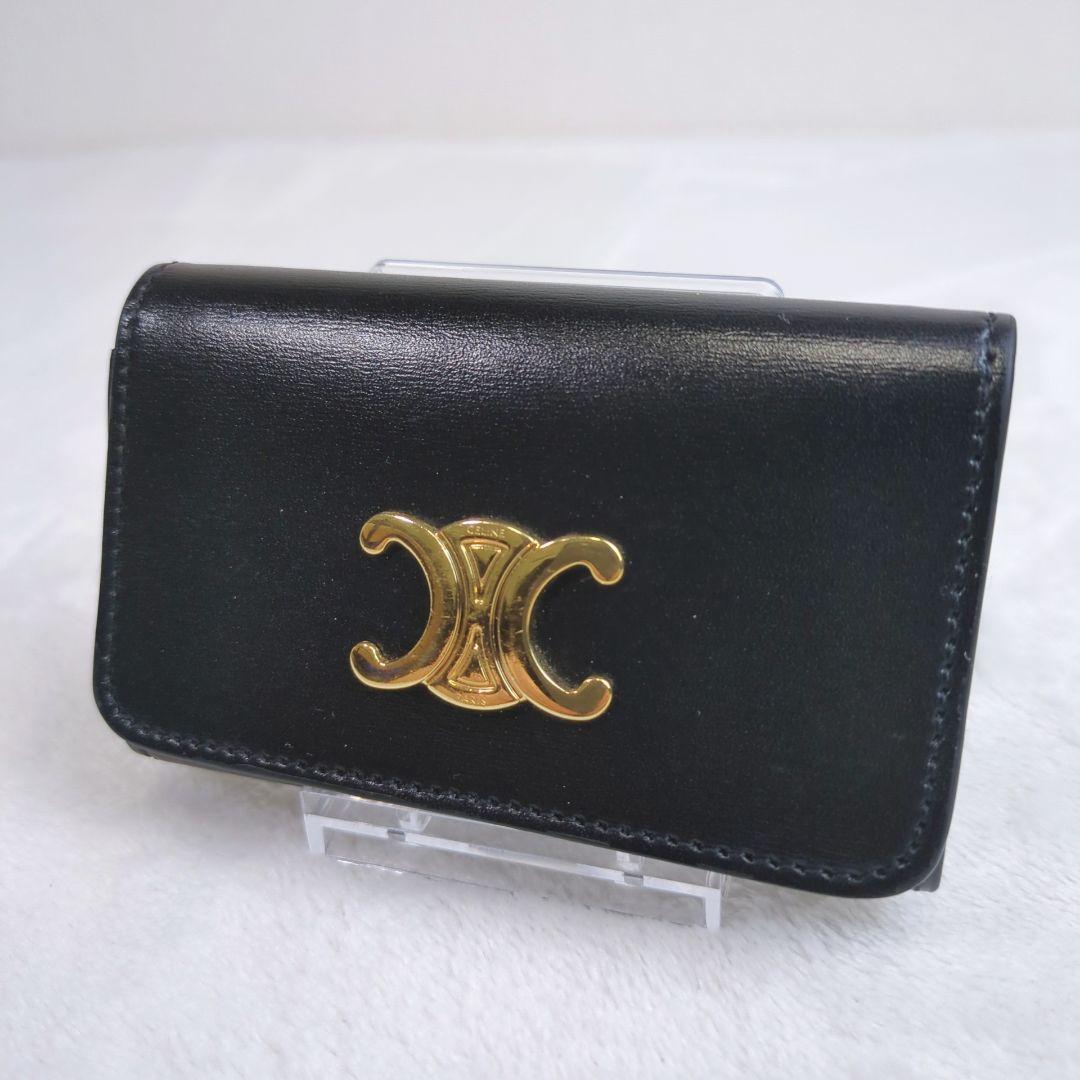 CELINE　トリオンフ シャイニー カーフ 6連 ゴールド キーケース