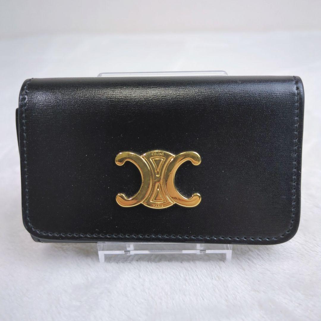 CELINE　トリオンフ シャイニー カーフ 6連 ゴールド キーケース