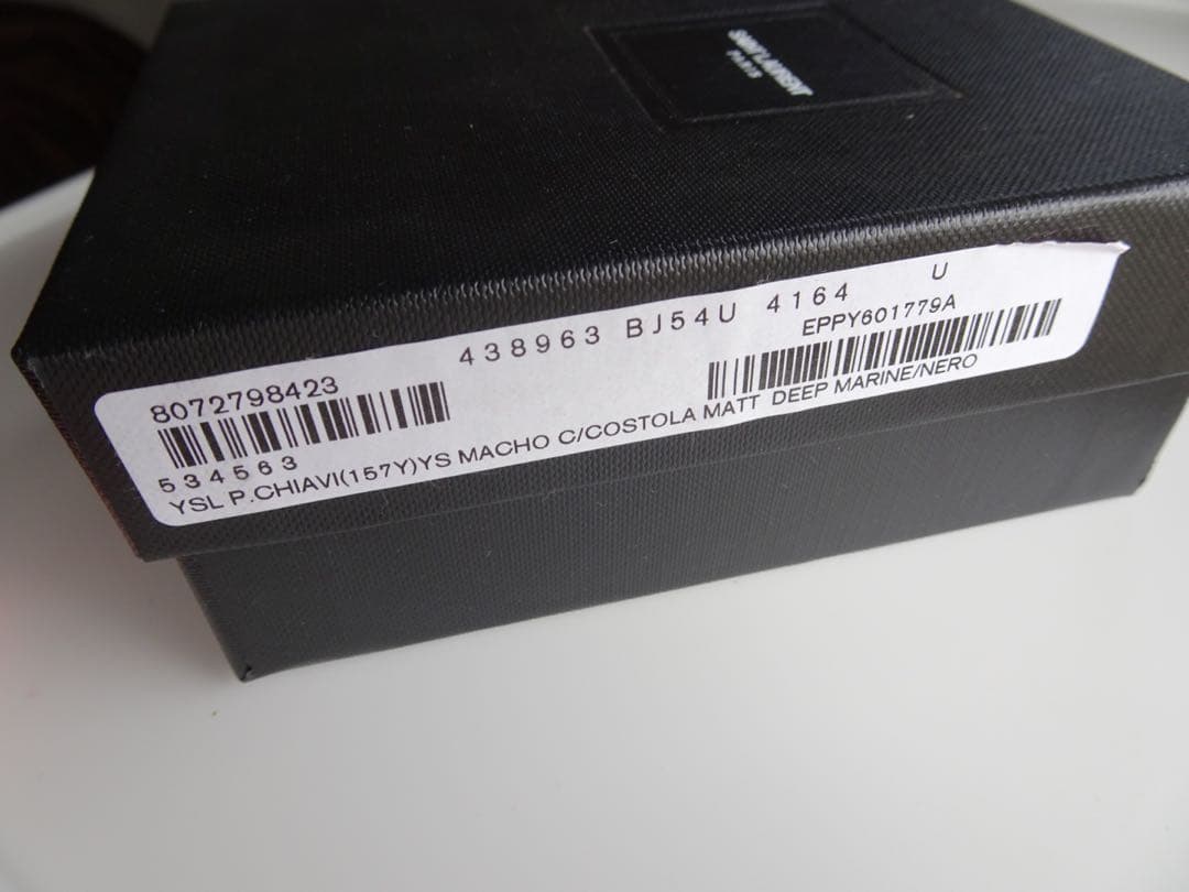 【SAINT LAURENT PARIS】6連キーケース　ダークネイビー　レザー