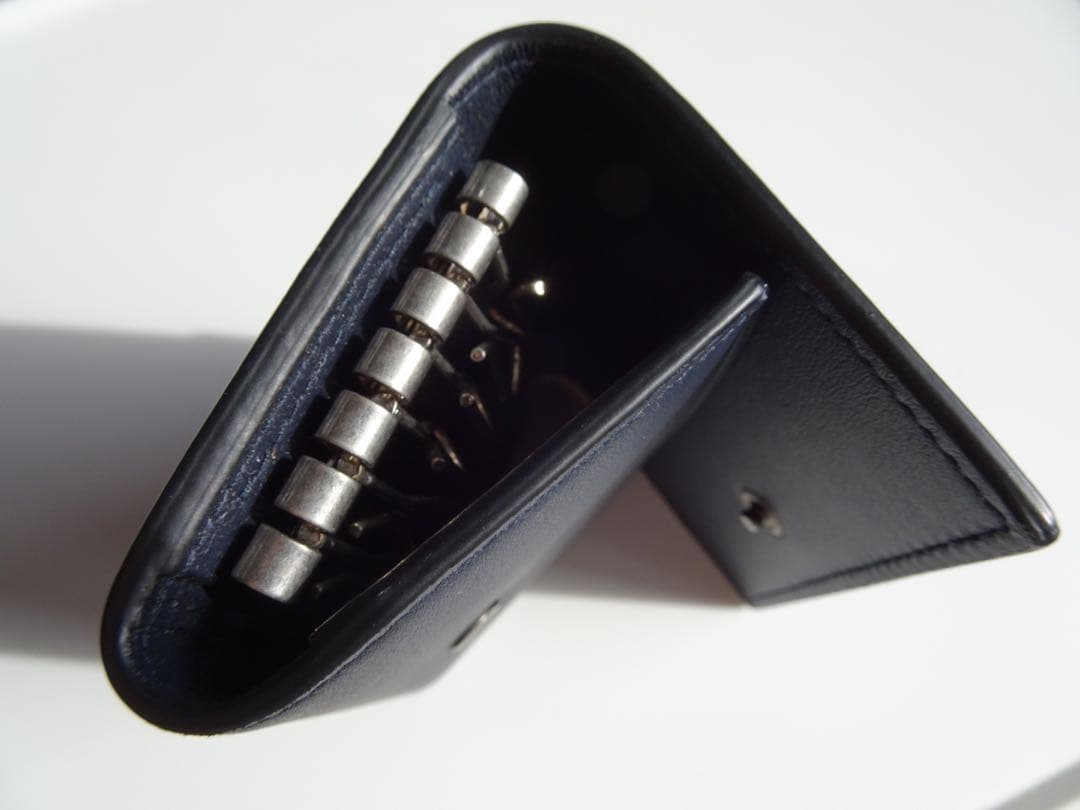 【SAINT LAURENT PARIS】6連キーケース　ダークネイビー　レザー